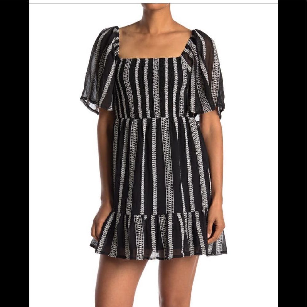 NSR eyelet smocked mini dress size M, NWT